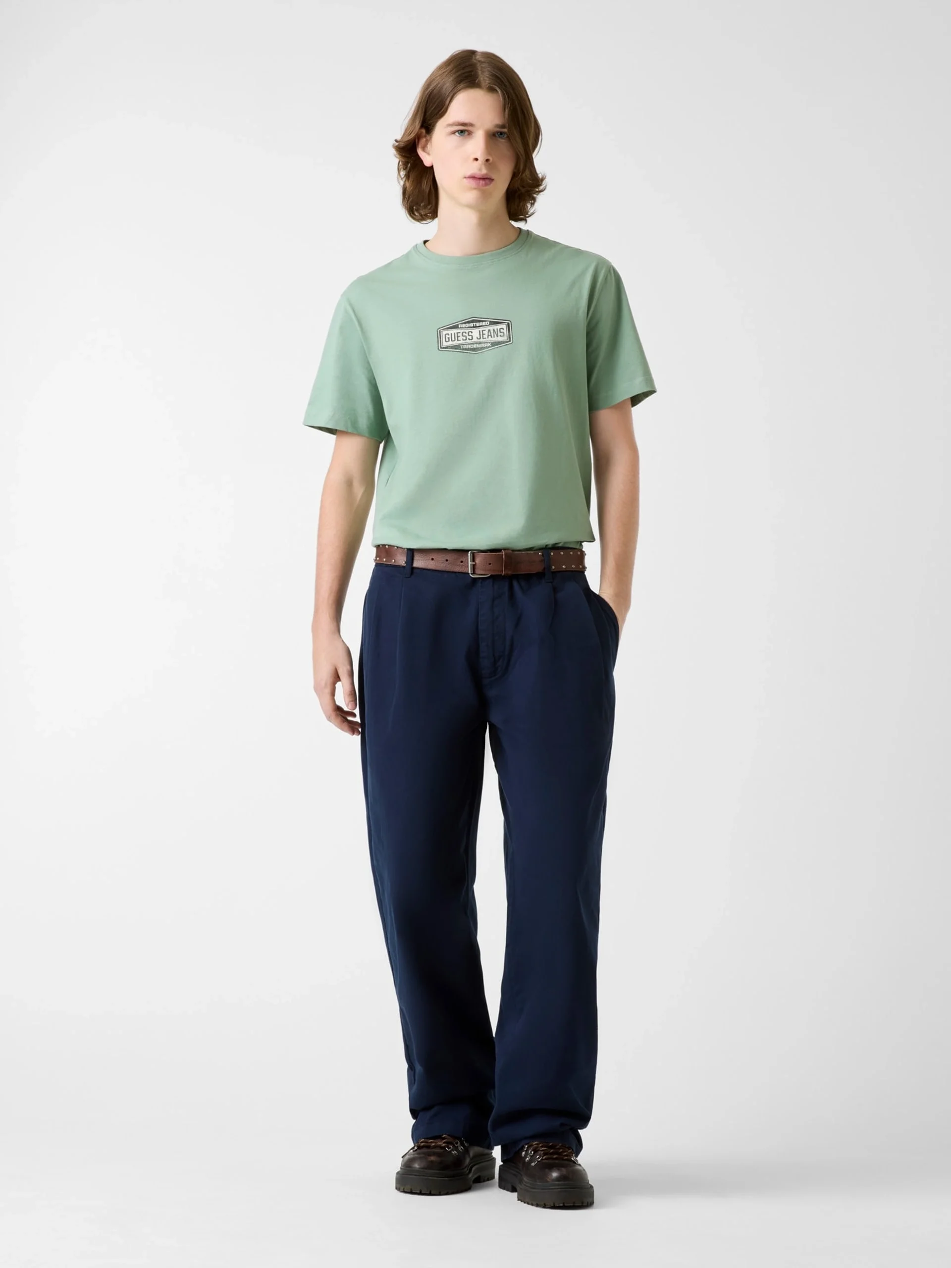 Guess GJ Normal Kesim Tescilli Marka Logolu Erkek Yeşil T-shirt M6RI41K8FQ4-G8FD