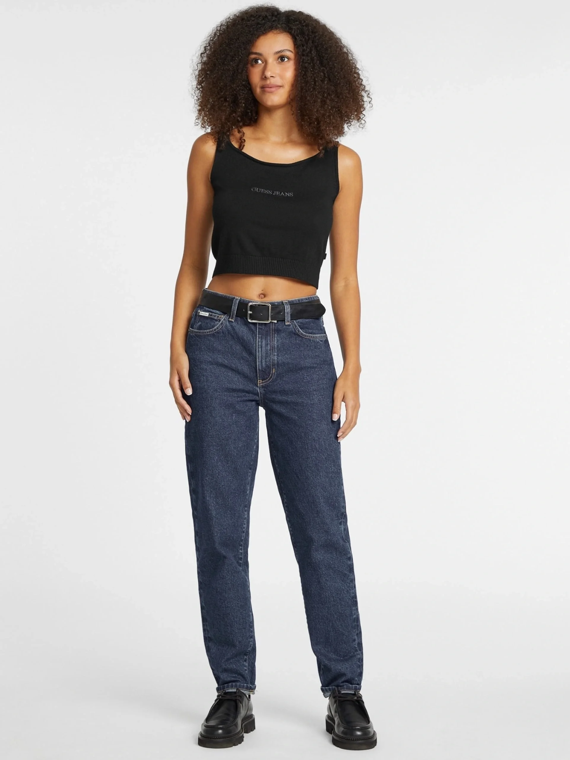 Guess Gj Scoop Kadın Siyah Ipek Karışımlı Triko Top W4BR17Z3HO2-JBLK