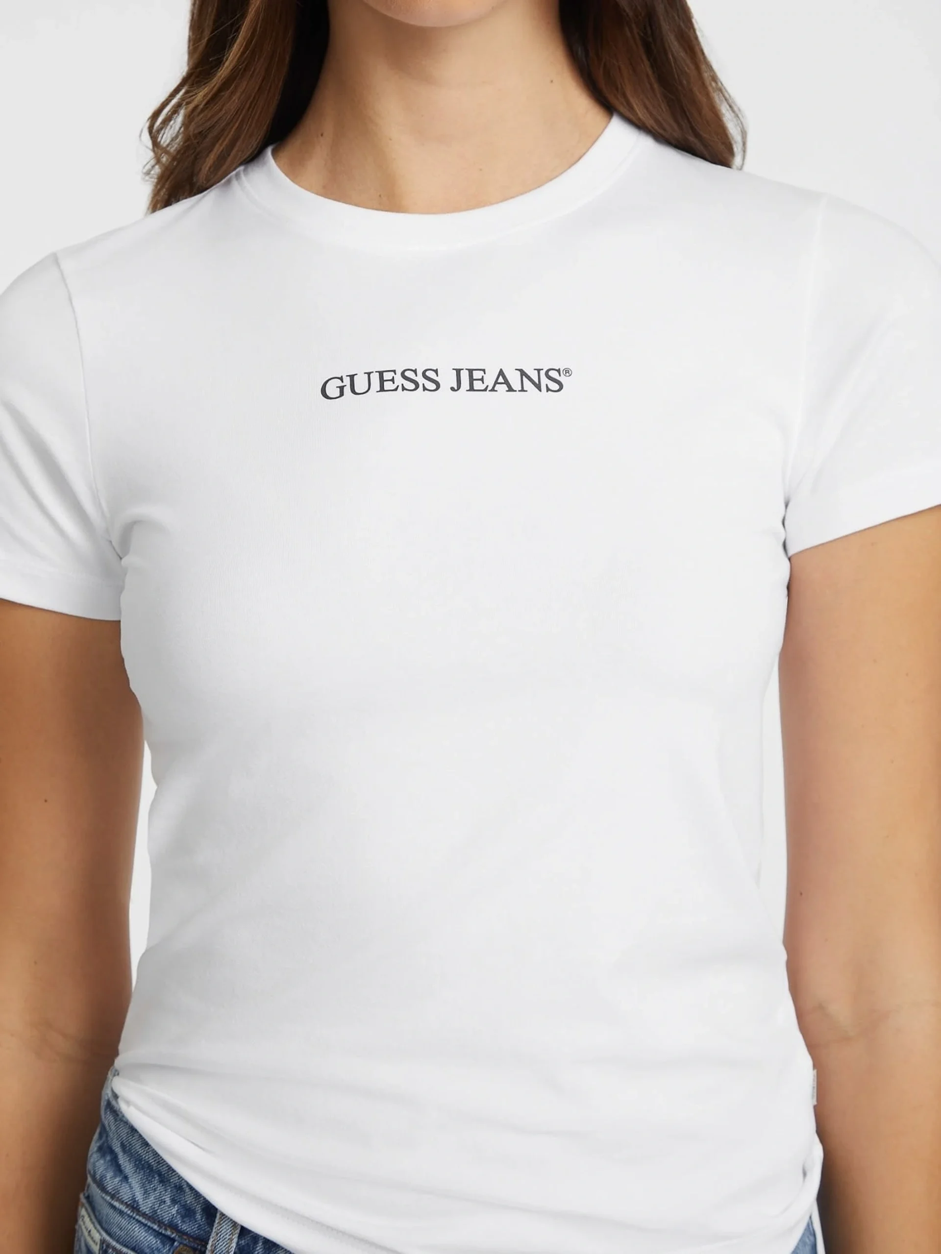 Guess Gj Ss Cn Slim Kadın Beyaz Slim Fit T-Shirt W4YI01J1314-G011