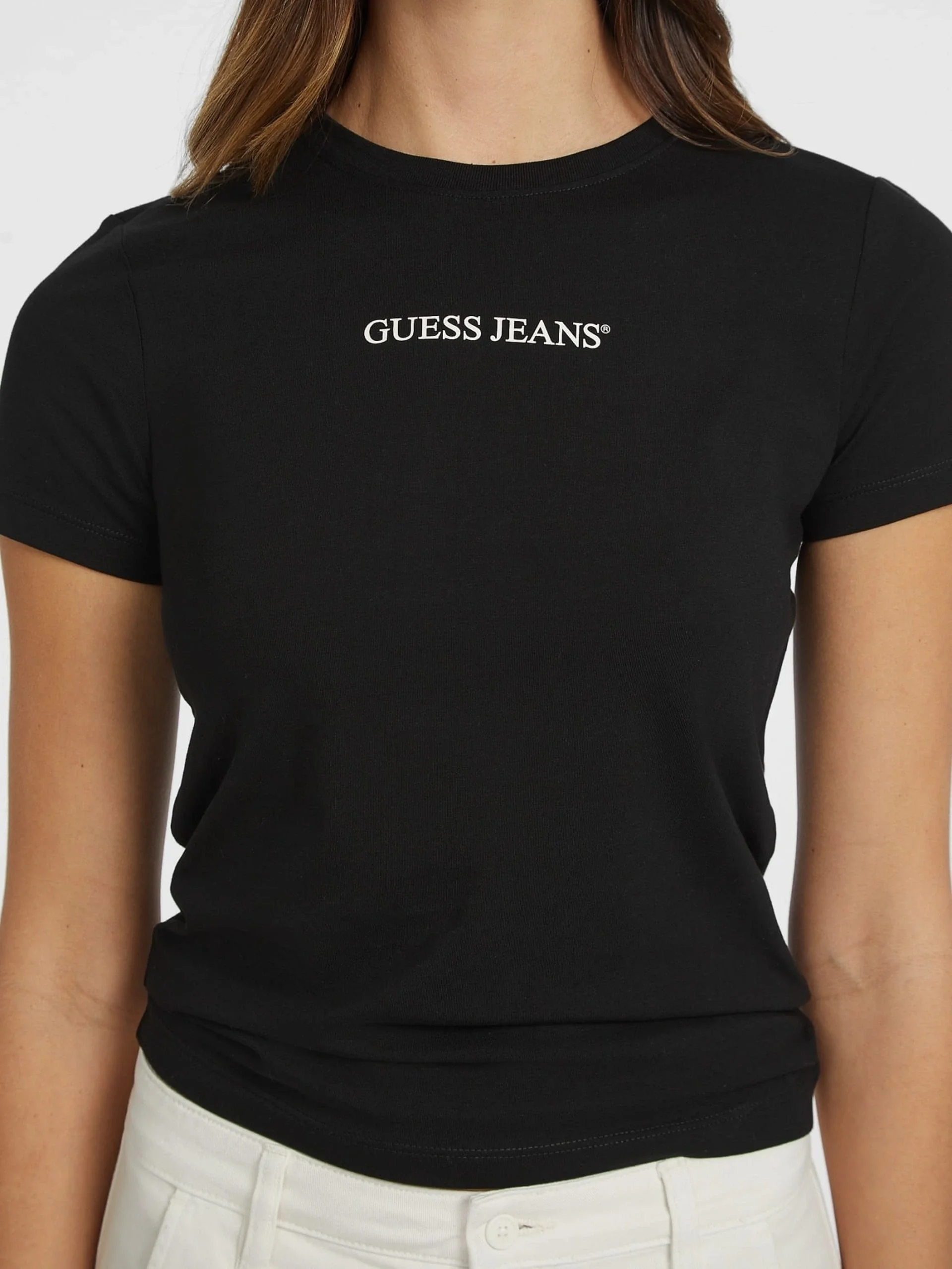 Guess Gj Ss Cn Slim Kadın Siyah Slim Fit T-Shirt W4YI01J1314-JBLK