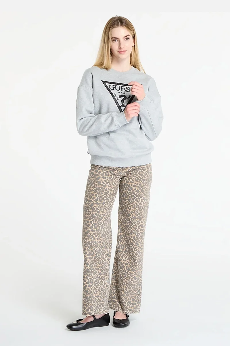 Guess Glitter Kadın Gri Sweatshirt W5BQ11KC8I1-LMGY