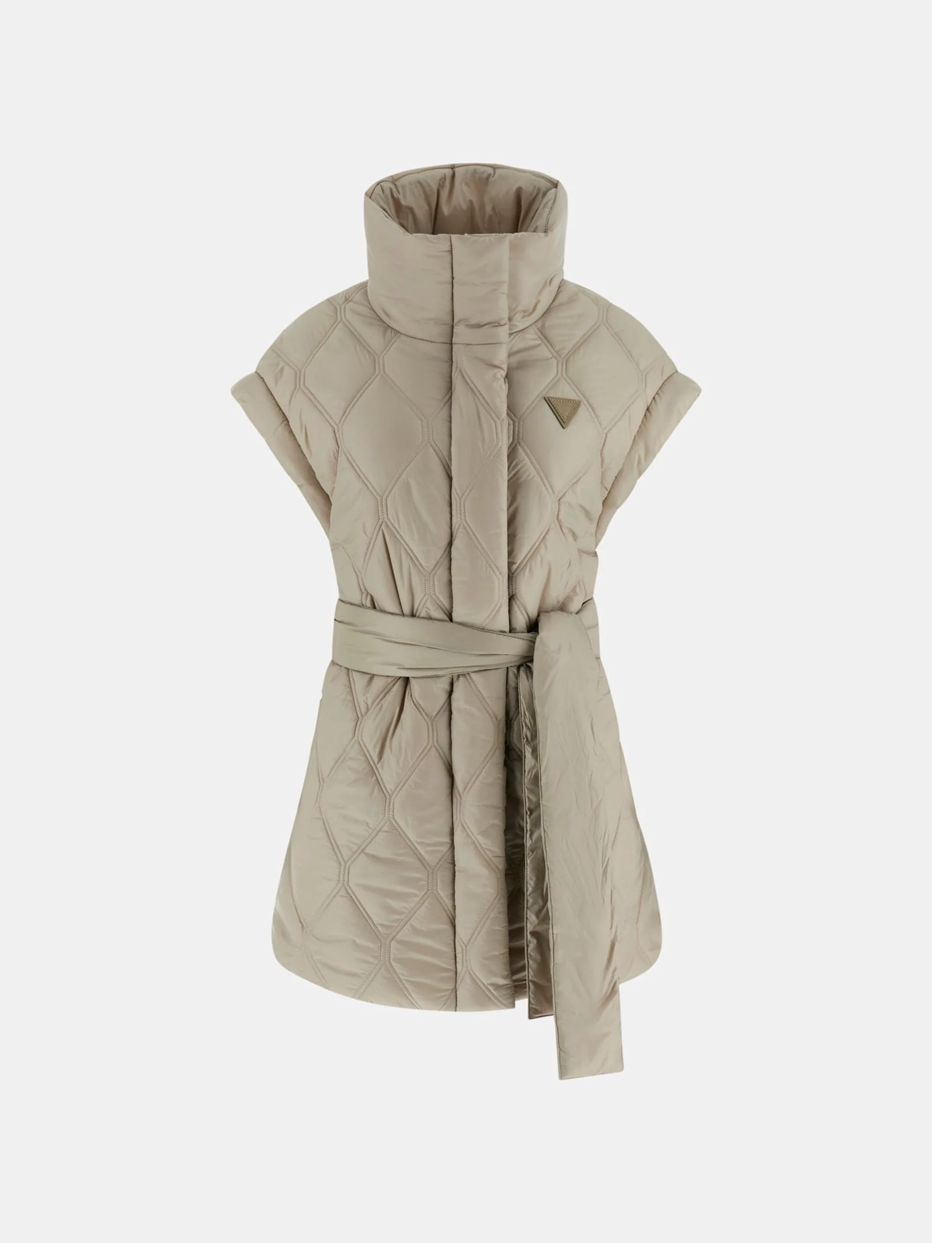 Guess Hilma Kolsuz Şişme Kadın Bej Yelek V6RN01WL832-G1O3