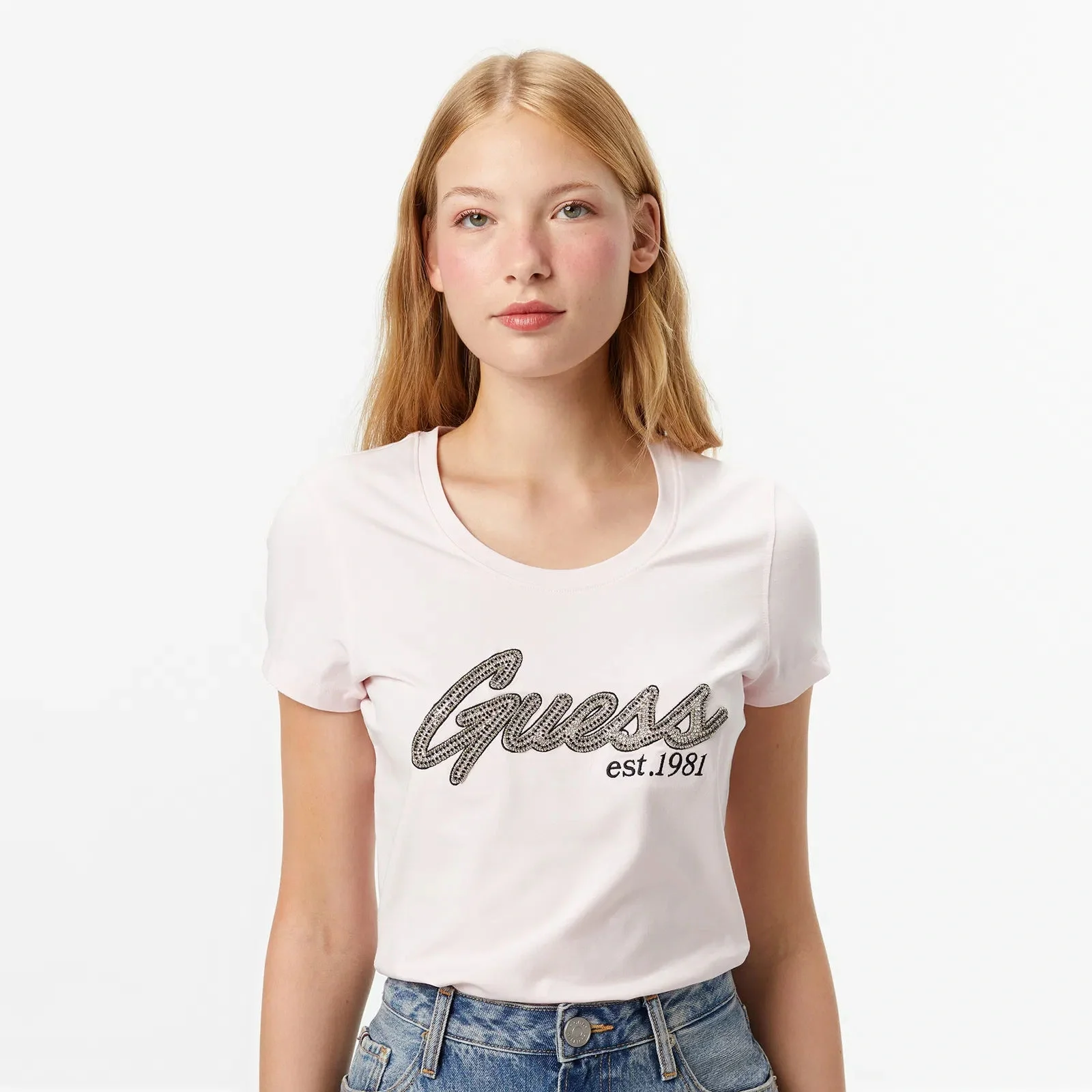 Guess Hot Kadın Pembe Slim Fit T-Shirt W5YI16J1314-A60W