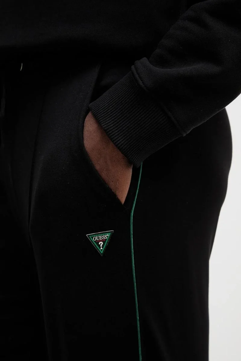 Guess Interlock Erkek Siyah Slim Fit Eşofman Altı M5YB18KCBR2-JBLK