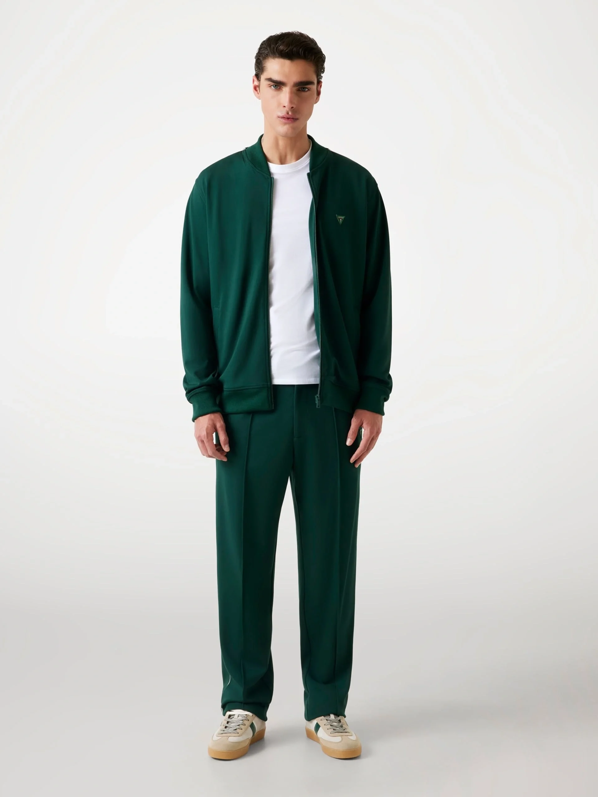 Guess Interlock Erkek Yeşil Eşofman Üstü M5YQ04KCBR2-G8U1