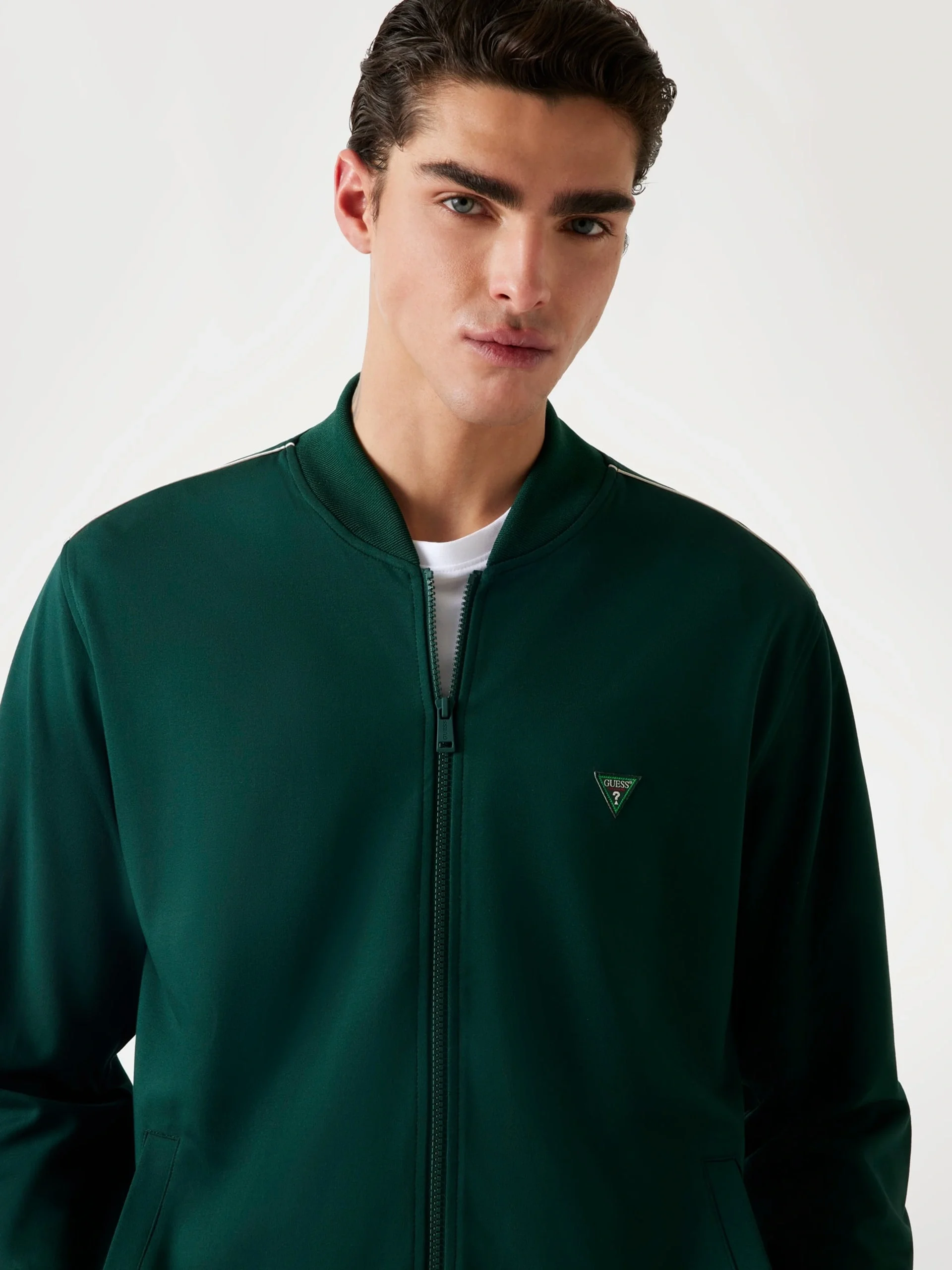 Guess Interlock Erkek Yeşil Eşofman Üstü M5YQ04KCBR2-G8U1