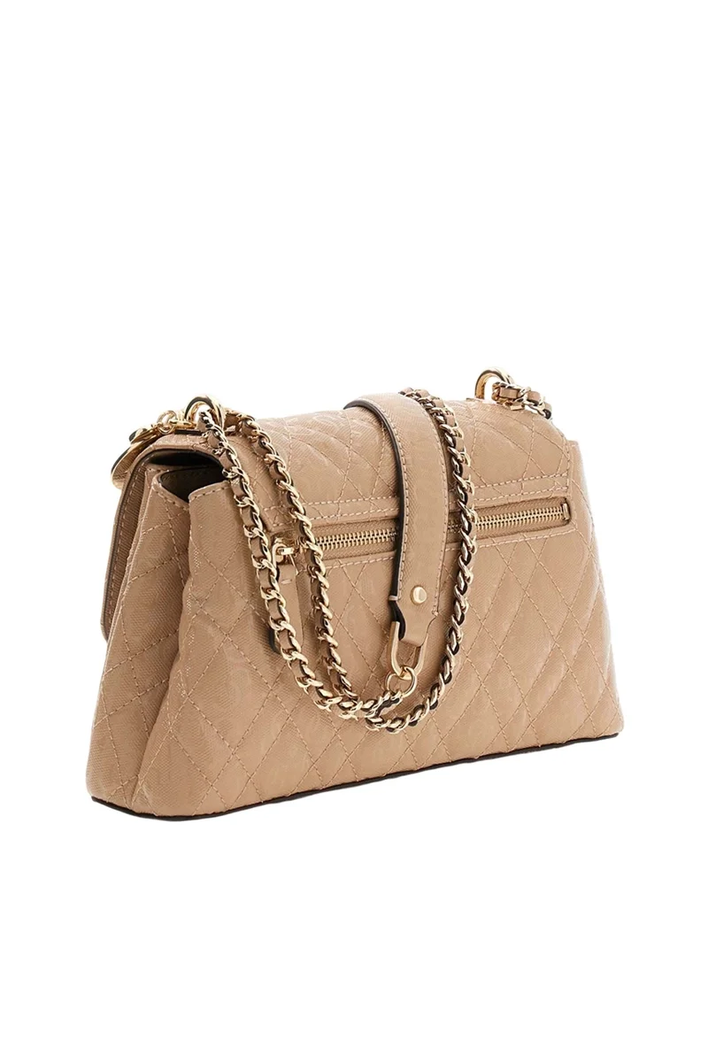 Guess Isemay Dönüştürülebilir Çapraz Askılı Kapaklı Kadın Kahverengi El Çantası HWGG9628210-PLC