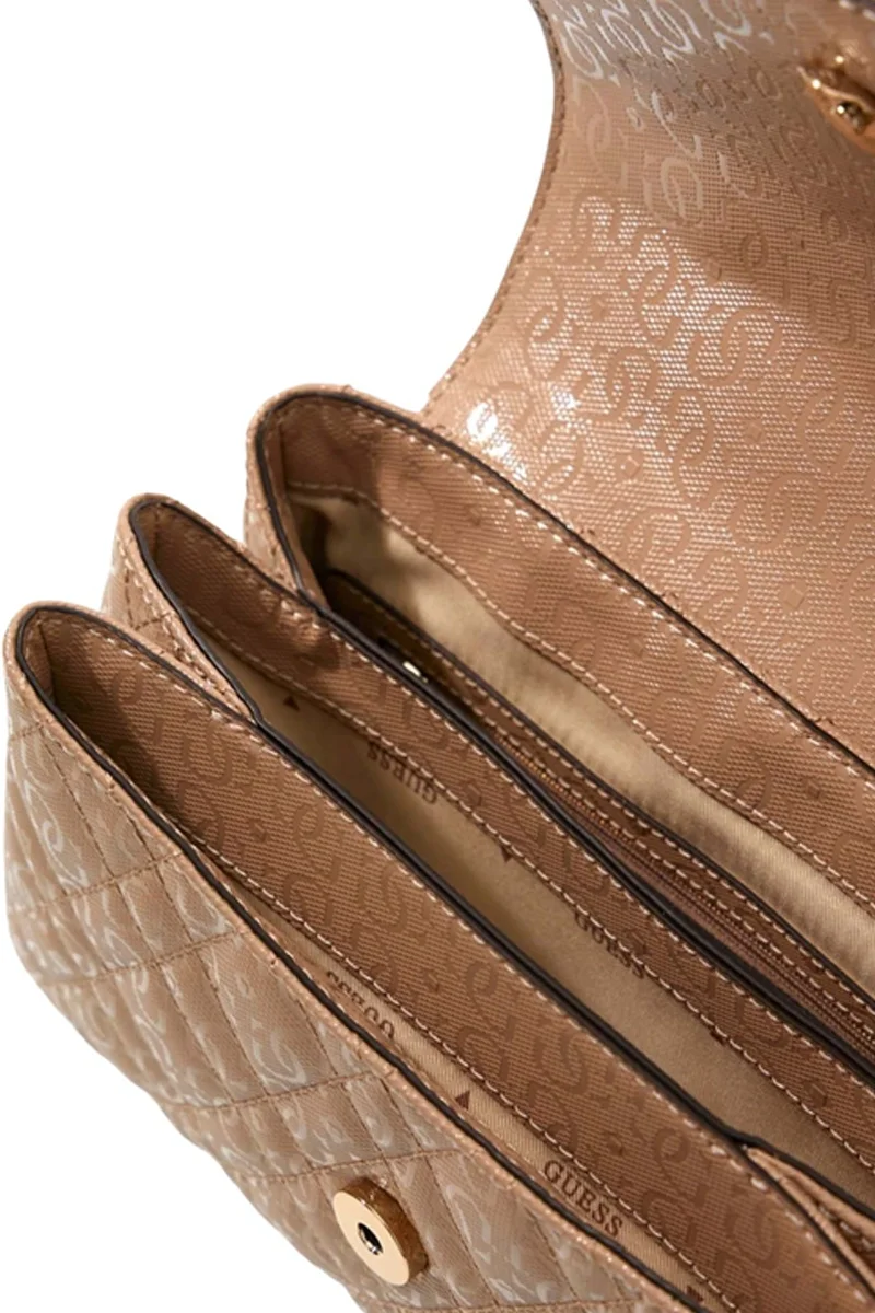 Guess Isemay Dönüştürülebilir Çapraz Askılı Kapaklı Kadın Kahverengi El Çantası HWGG9628210-PLC
