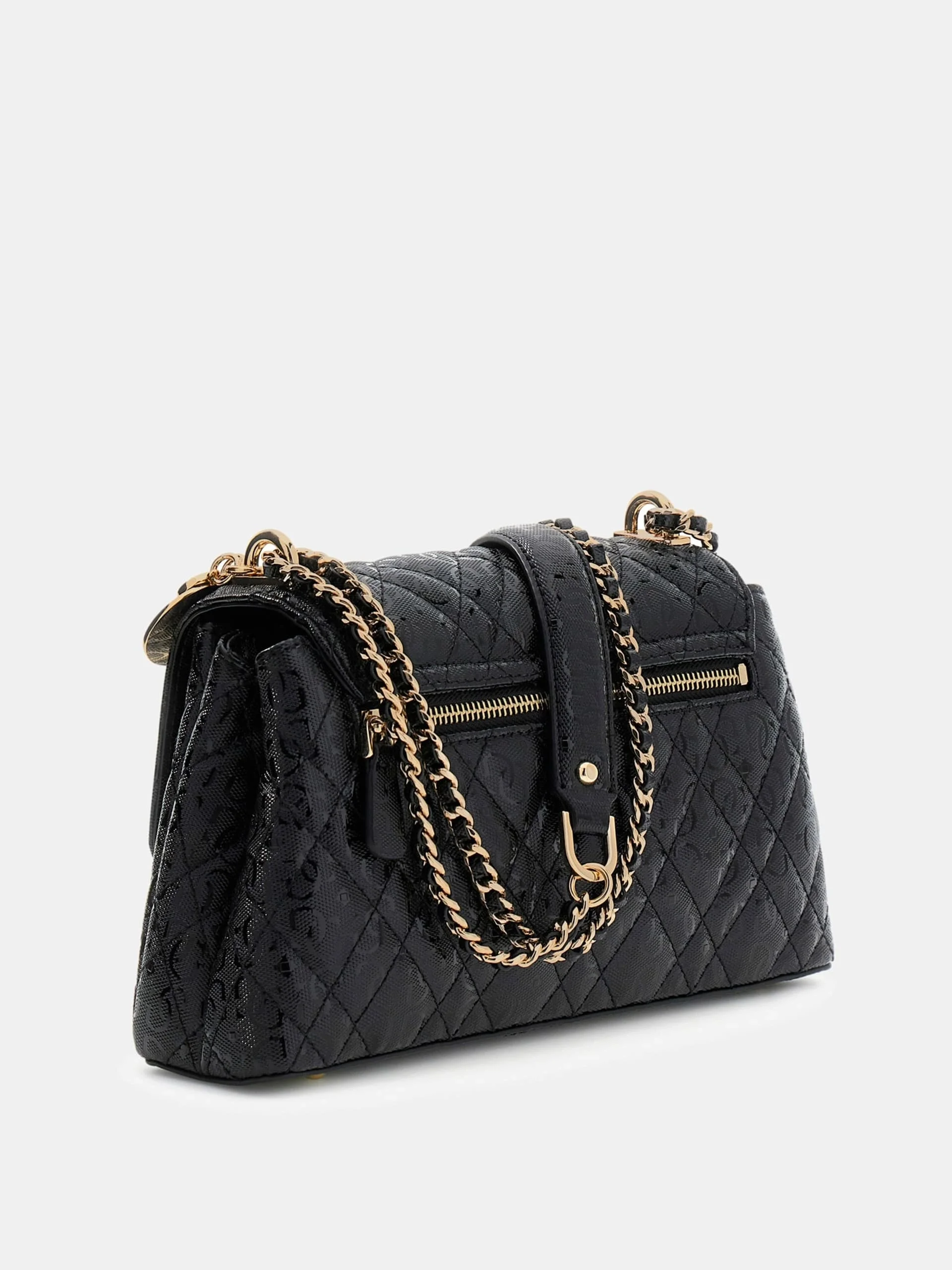 Guess Isemay Dönüştürülebilir Çapraz Askılı Kapaklı Kadın Siyah El Çantası HWGG9628210-BLA