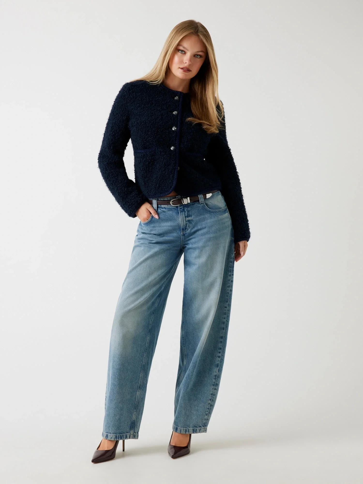 Guess Ivana Kadın Mavi Kürk W5BL69W3860-G77G