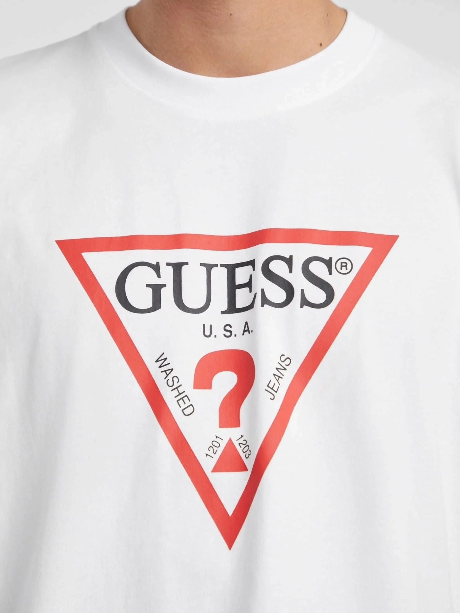 Guess  Erkek Beyaz Oversize Fit T-Shirt M4YI45K8FQ4-G011