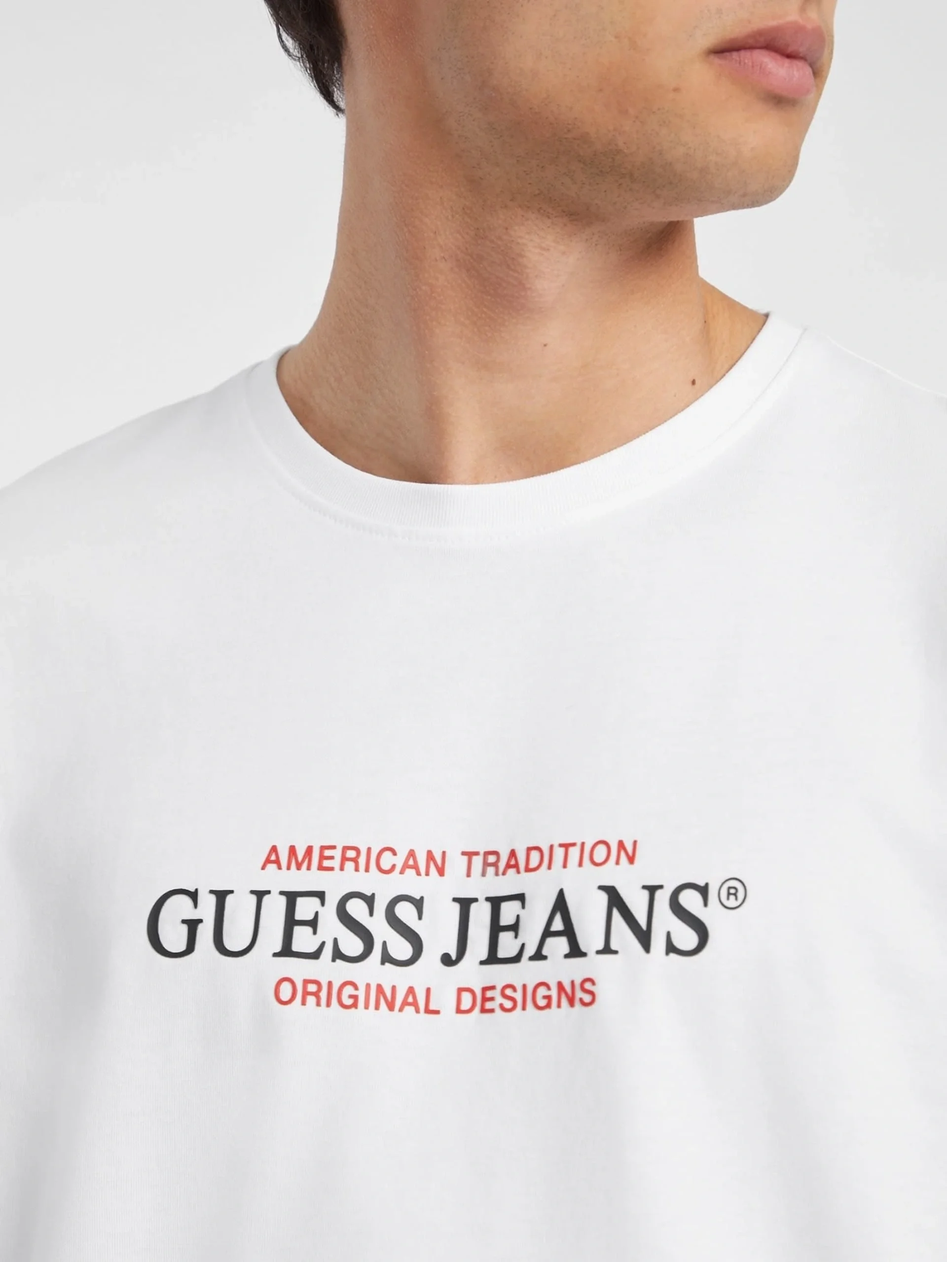 Guess  Erkek Beyaz Regular Fit T-Shirt M4YI42K8FQ4-G011