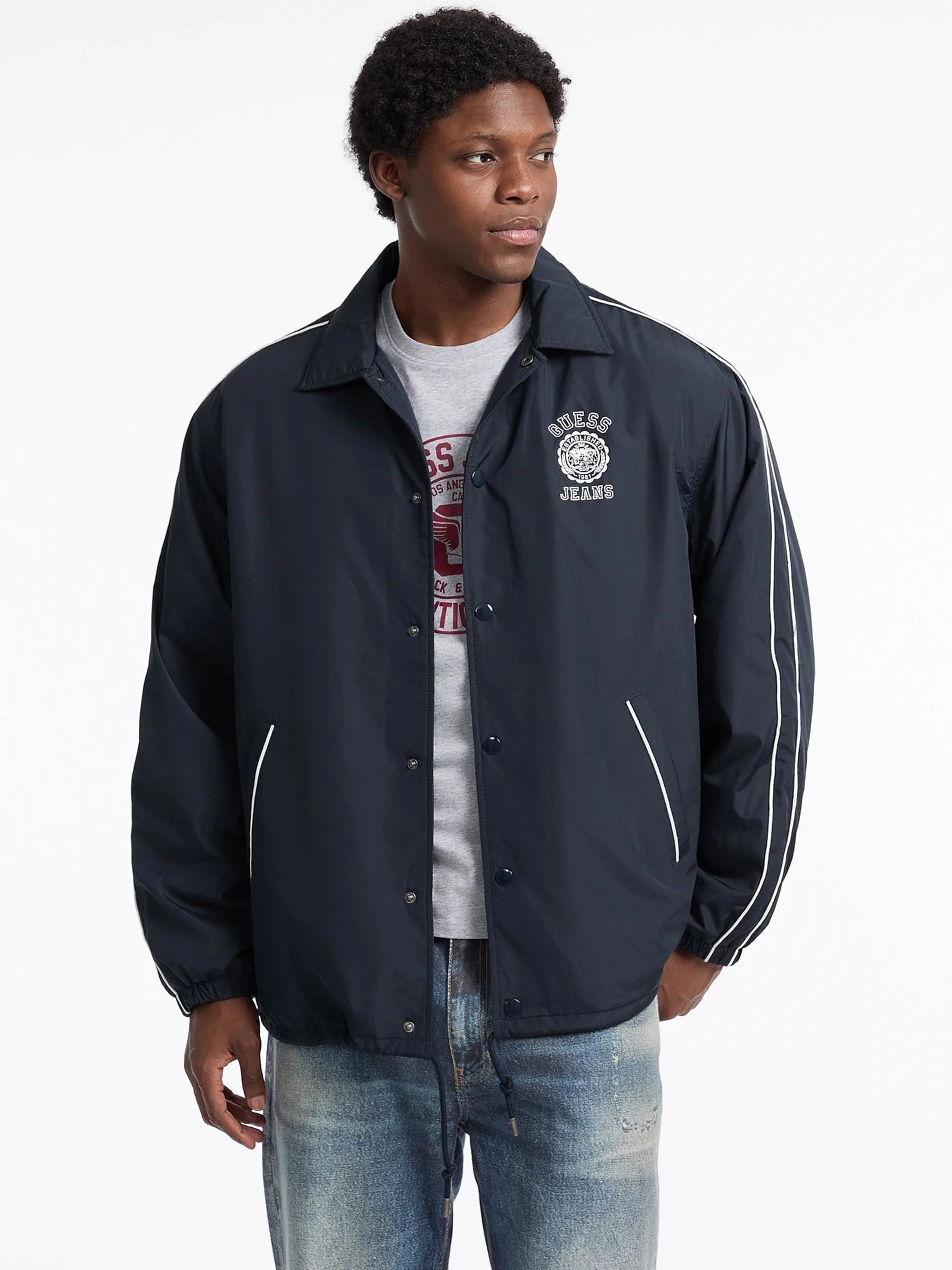 Guess Jeans Erkek Lacivert Ceket M5YL20WHF02-A71W
