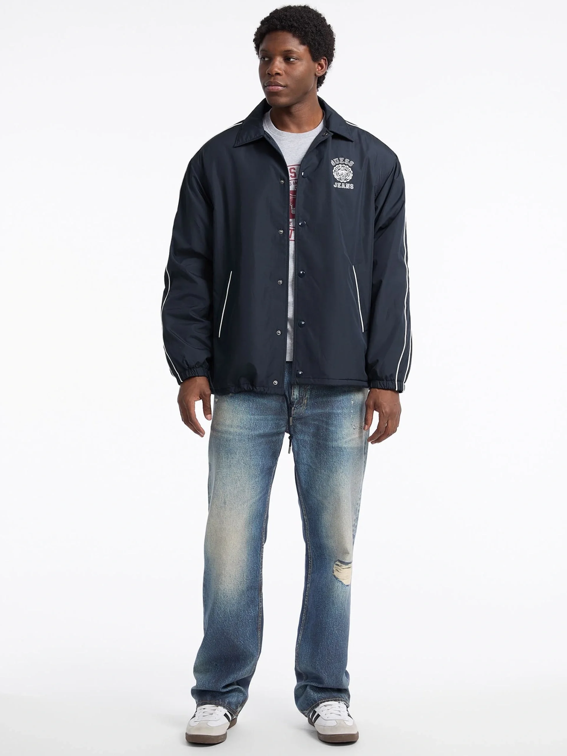 Guess Jeans Erkek Lacivert Ceket M5YL20WHF02-A71W