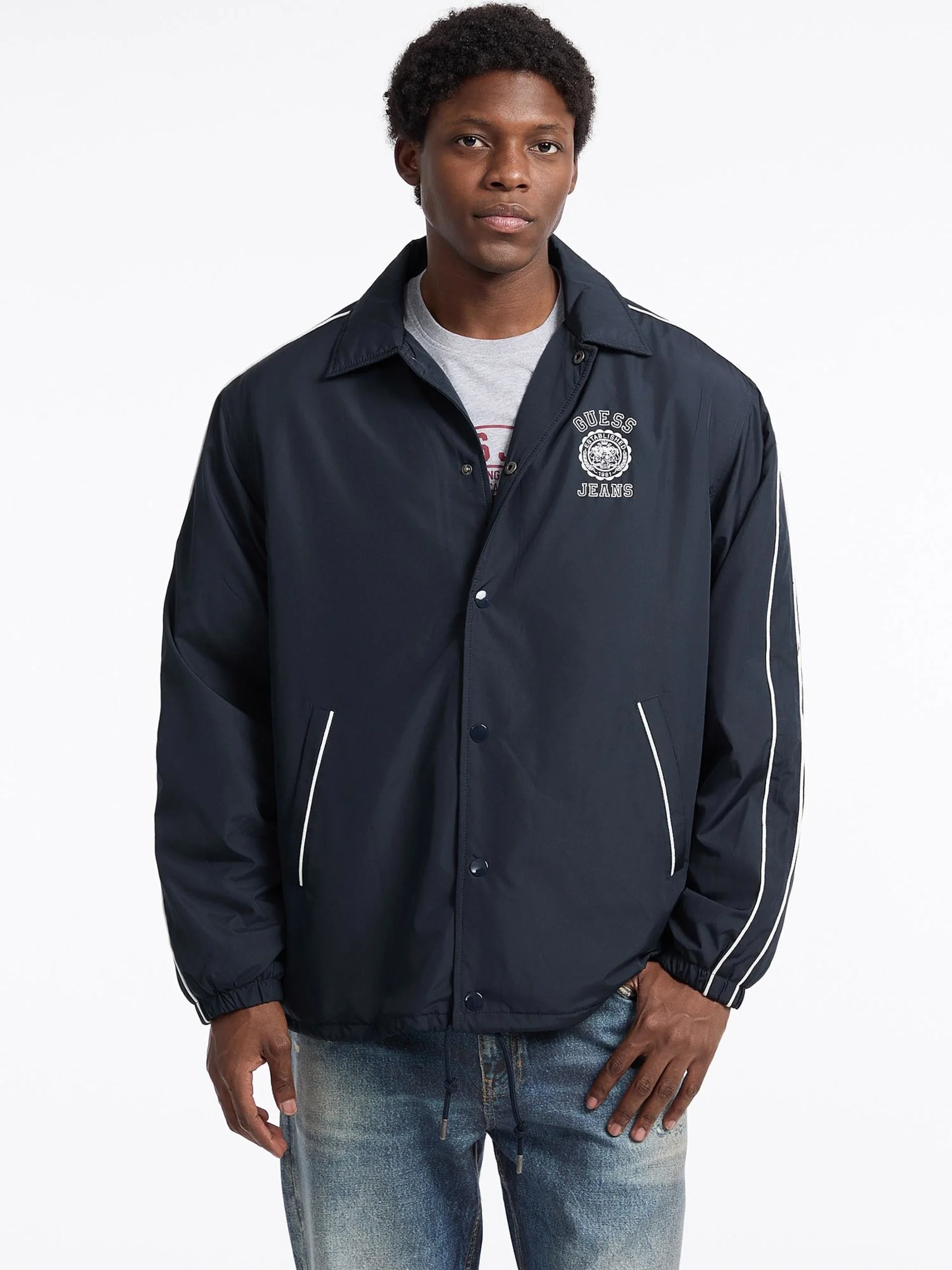 Guess Jeans Erkek Lacivert Ceket M5YL20WHF02-A71W