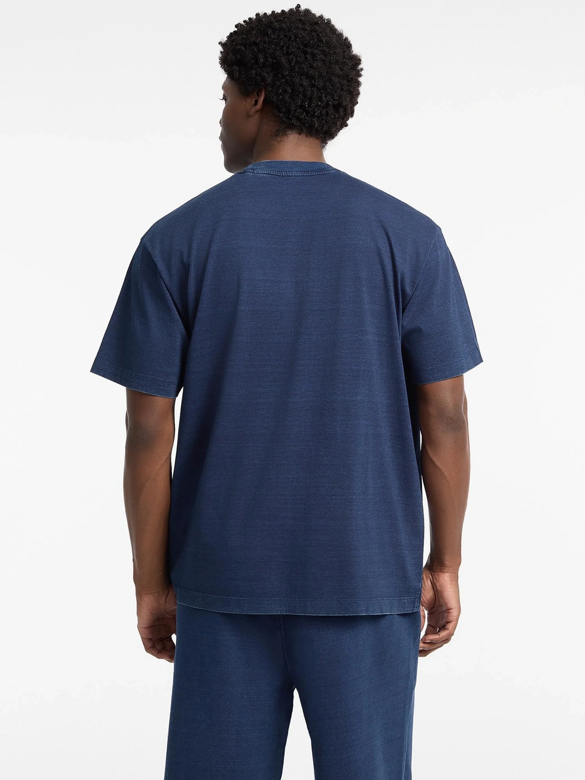 Guess Jeans Erkek Lacivert Oversize Fit T-Shirt M5YI11KCTG1-BL1N