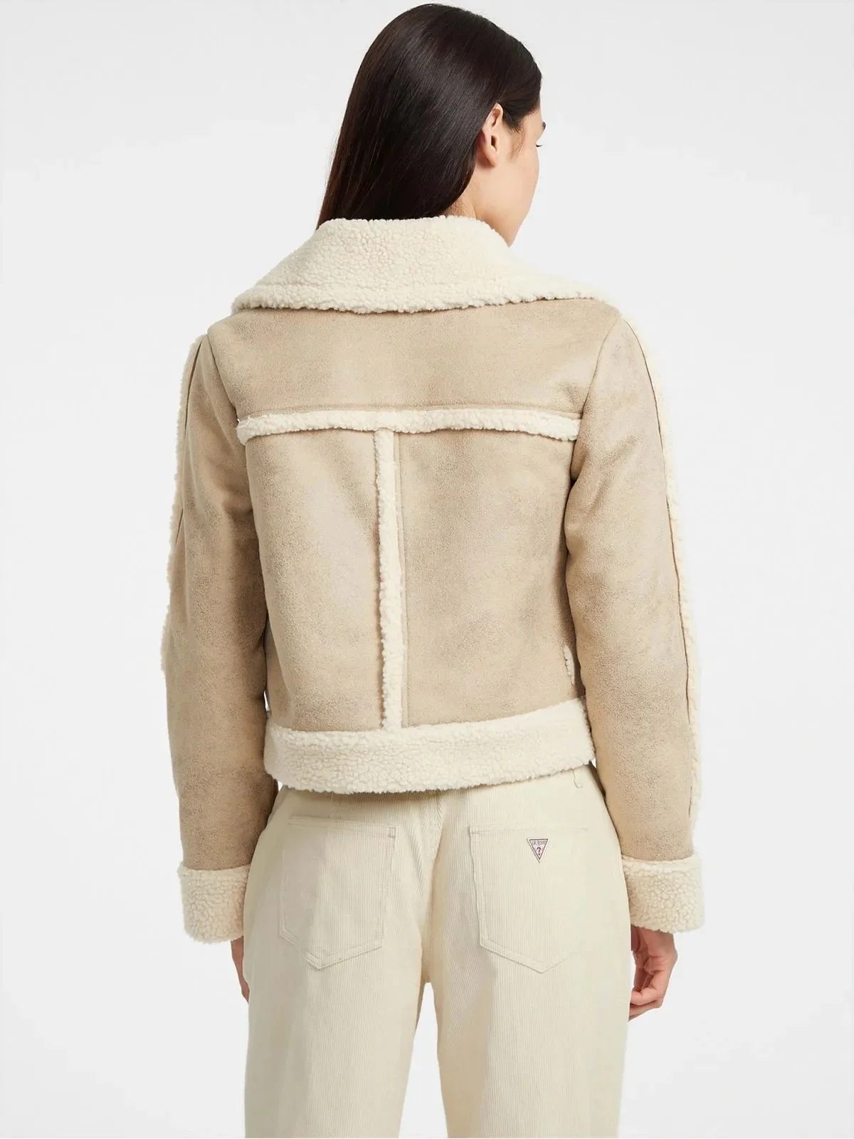 Guess Jeans Kadın Bej Ceket W5BL13W1862-A117