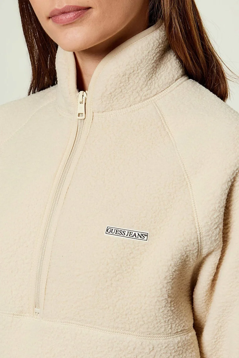 Guess Jeans Kadın Ekru Sweatshirt W5BQ18K1042-ECRU