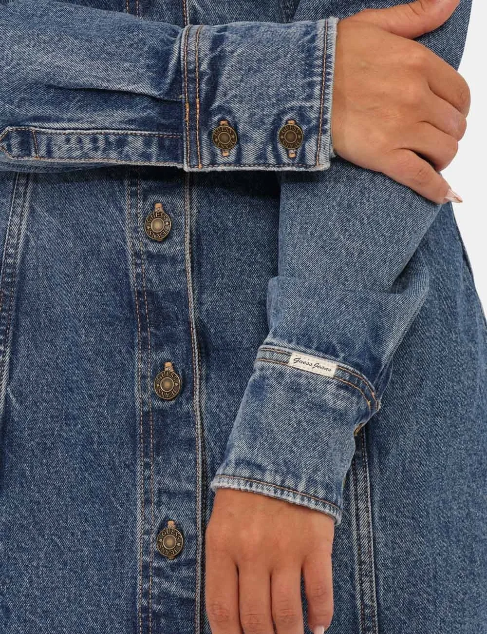 Guess Kadın Mavi Elbise W5BK48D5M48-GJLV