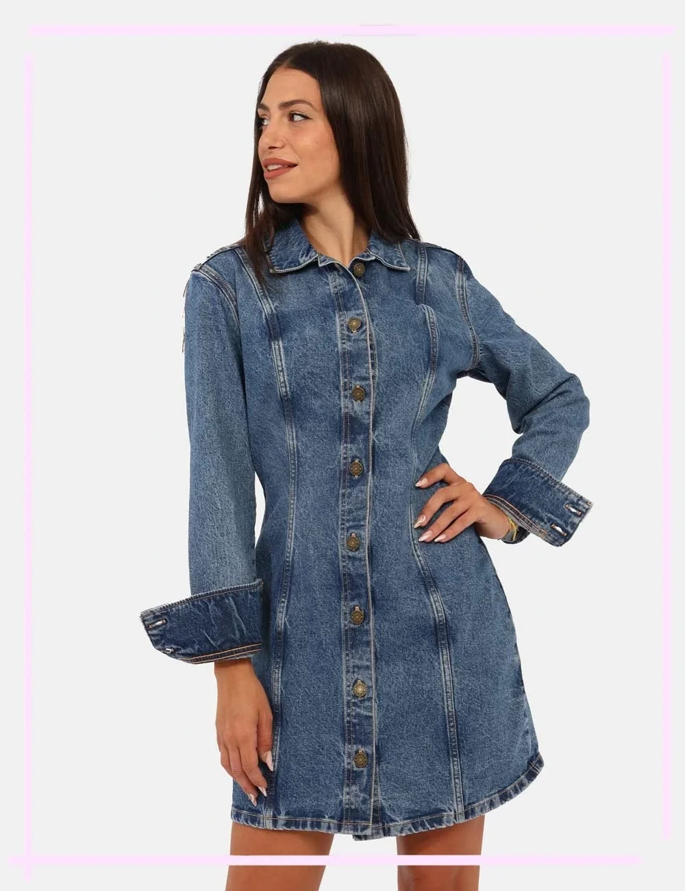 Guess Kadın Mavi Elbise W5BK48D5M48-GJLV