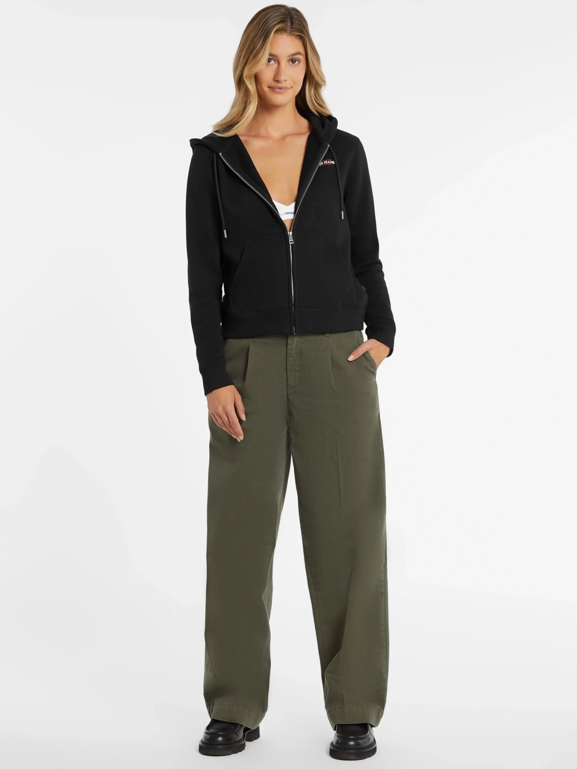 Guess Jeans Kadın Siyah Sweatshirt W4YQ13KC811-JBLK