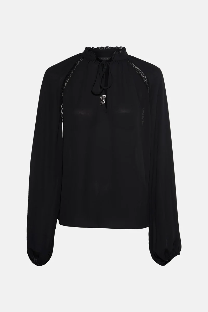 Guess Josette Kadın Siyah Bluz W5BH74WGLA2-JBLK