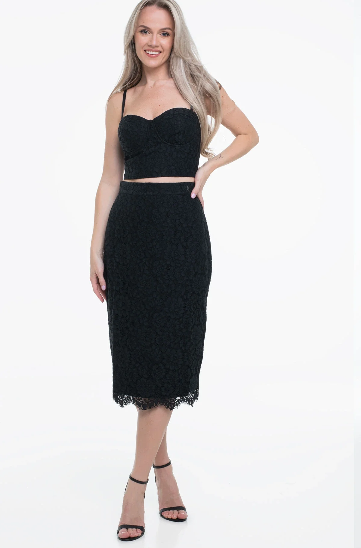 Guess Josiane Kadın Siyah Kalem Etek W5YD12WHD00-JBLK