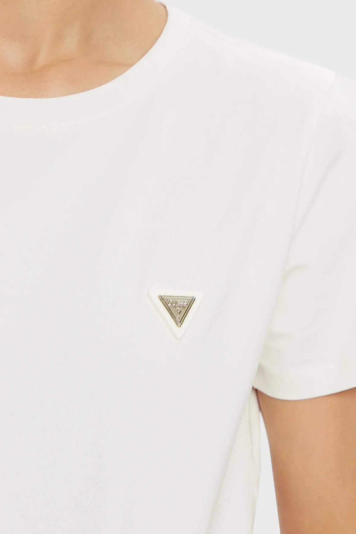 Guess Colette Kadın Krem Aktif Oversize Fit T-Shirt V4YI09J1314-G6K5