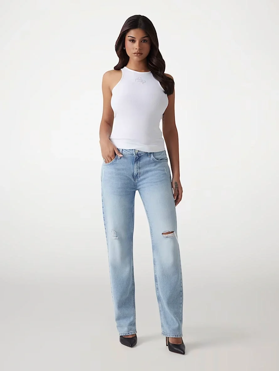 Guess New Sl Round Kadın Beyaz Top W5GP57KCV52-G011