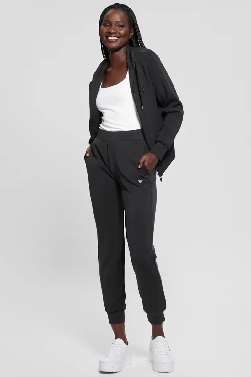 Guess Olympe Kadın Siyah Aktif Modal Karışımlı Scuba Sweatshirt V4YQ06KCAY2-JBLK