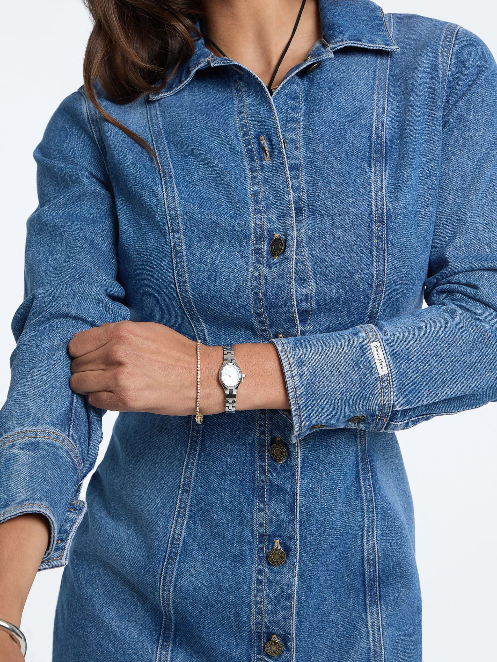 Guess Kadın Mavi Elbise W5BK48D5M48-GJLV