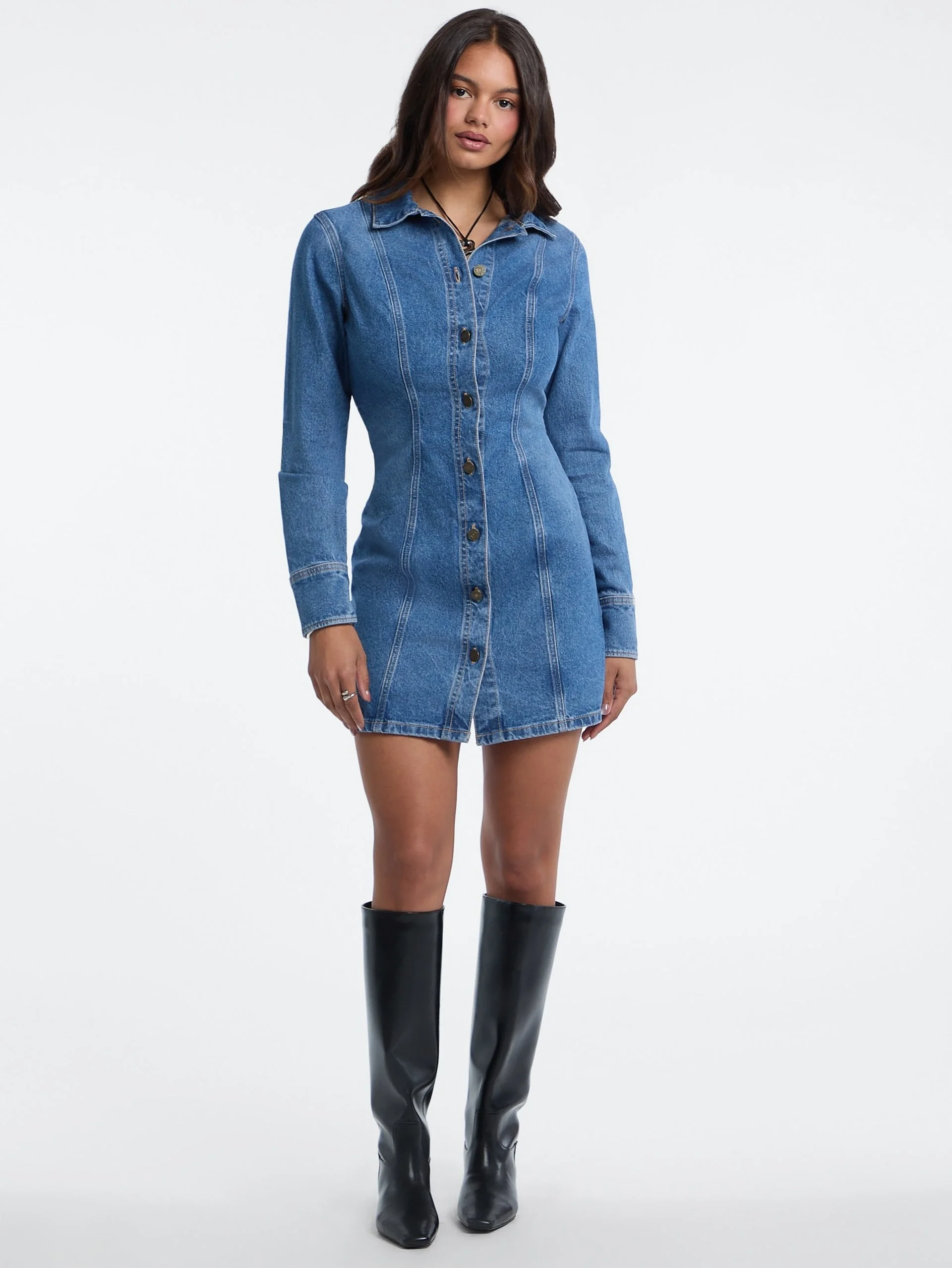 Guess Kadın Mavi Elbise W5BK48D5M48-GJLV