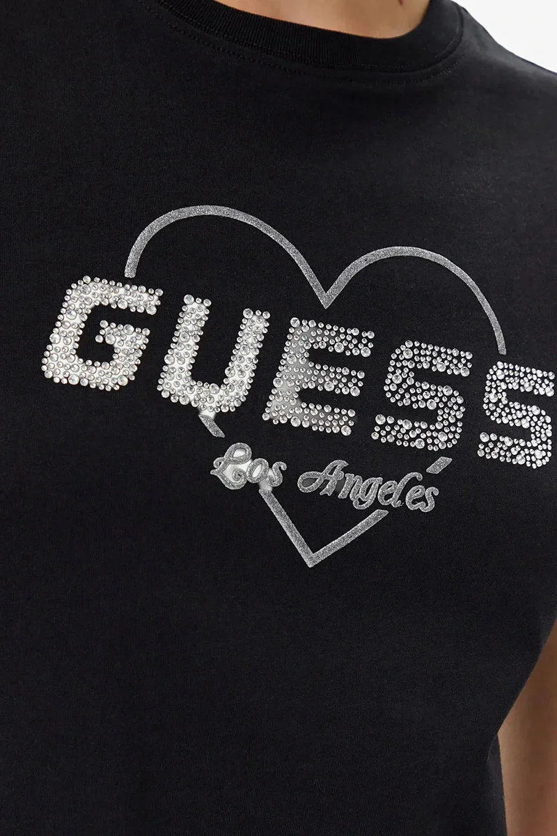 Guess Narciso Kadın Siyah Aktif Regular Fit T-Shirt V5GI10K9RM1-JBLK