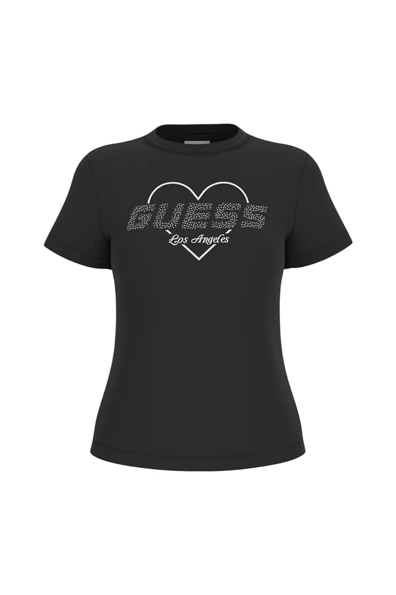 Guess Narciso Kadın Siyah Aktif Regular Fit T-Shirt V5GI10K9RM1-JBLK