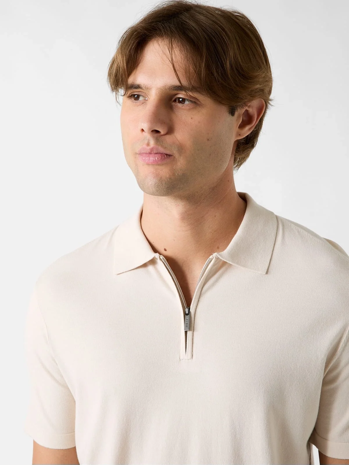 Guess Kadir Teknik Kısa Kollu Polo Yakalı Erkek Krem Triko M6RR15Z4442-G1I6