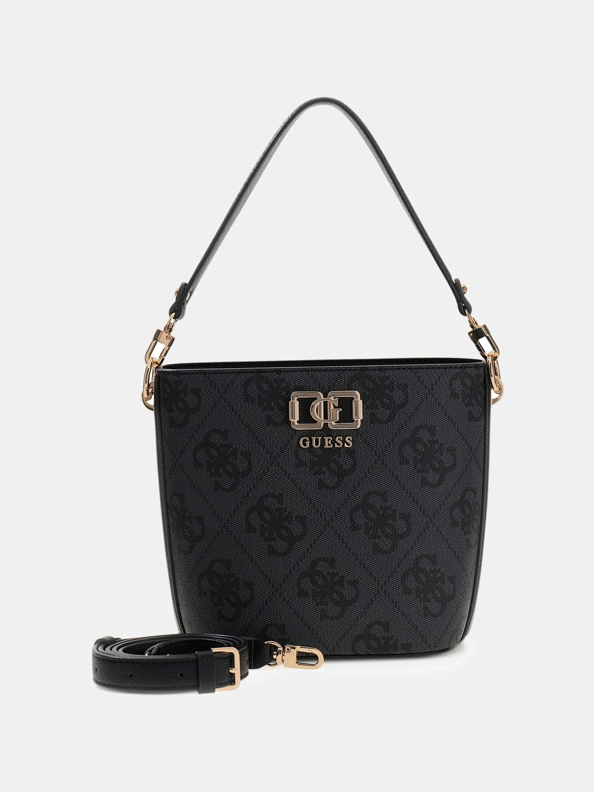 Guess Karnilla Logolu Büzgülü Kadın Antrasit El Çantası HWOS9901010-CLO