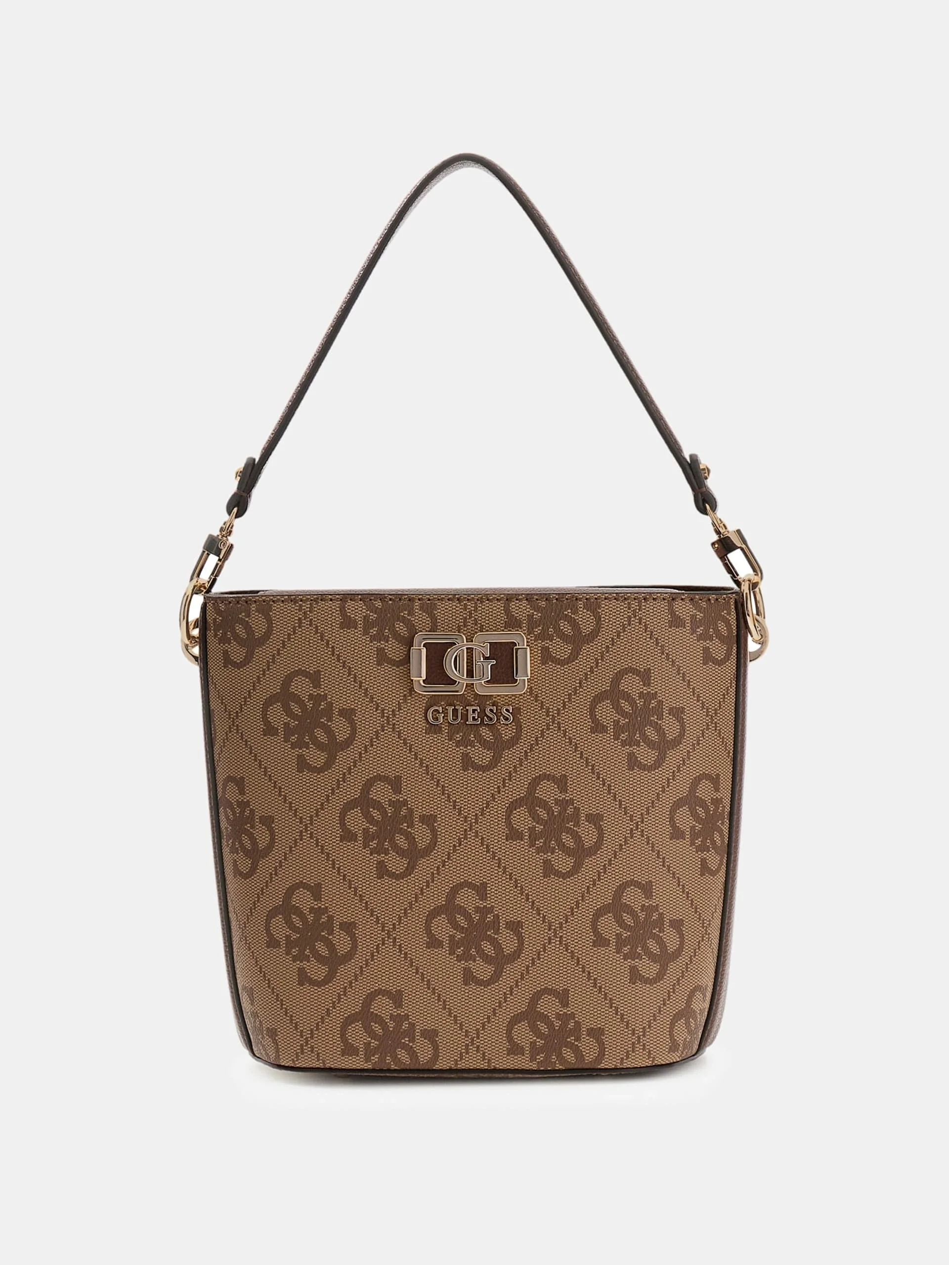 Guess Karnilla Logolu Büzgülü Kadın Kahverengi El Çantası HWOS9901010-LGW