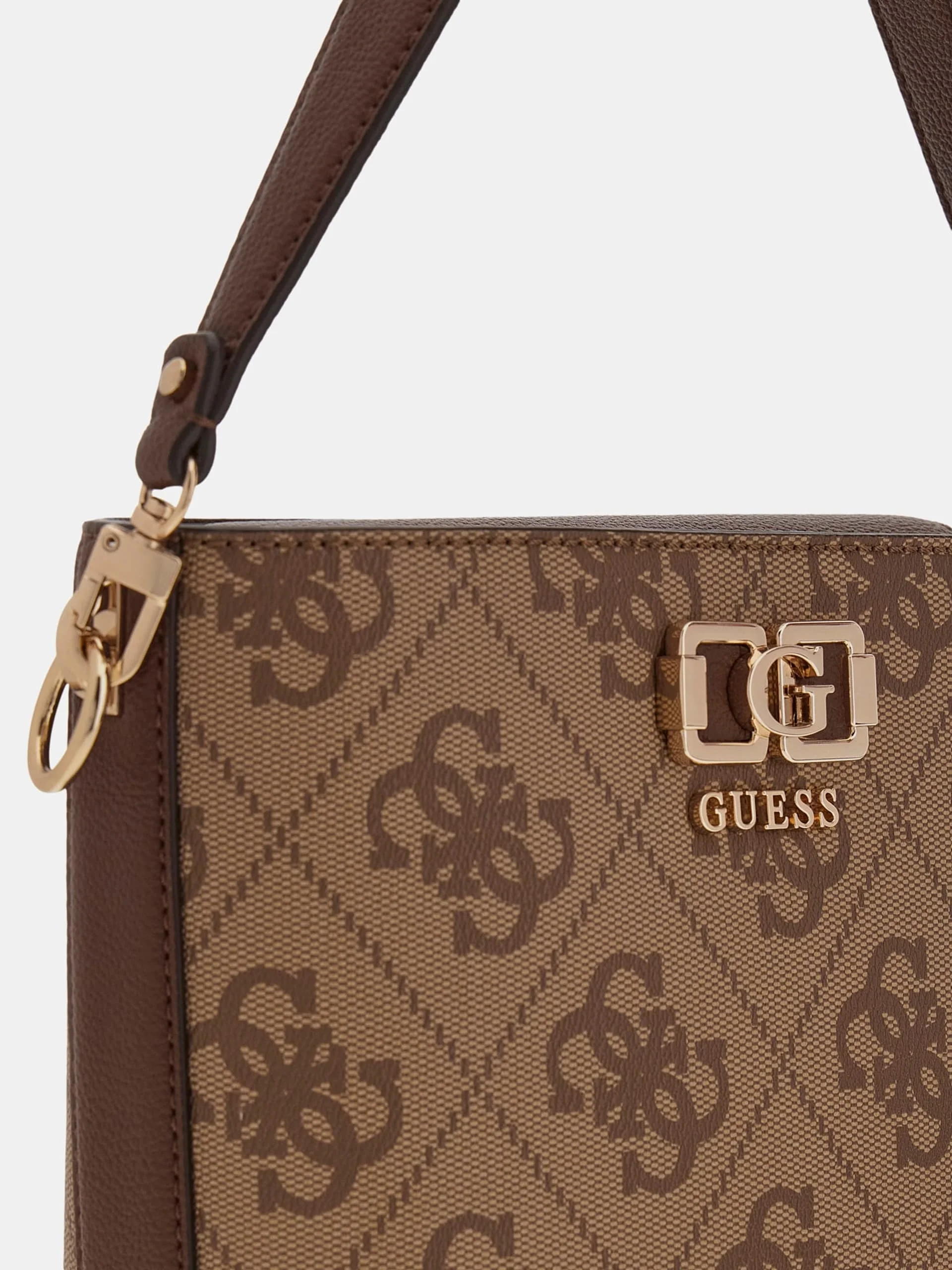 Guess Karnilla Logolu Büzgülü Kadın Kahverengi El Çantası HWOS9901010-LGW