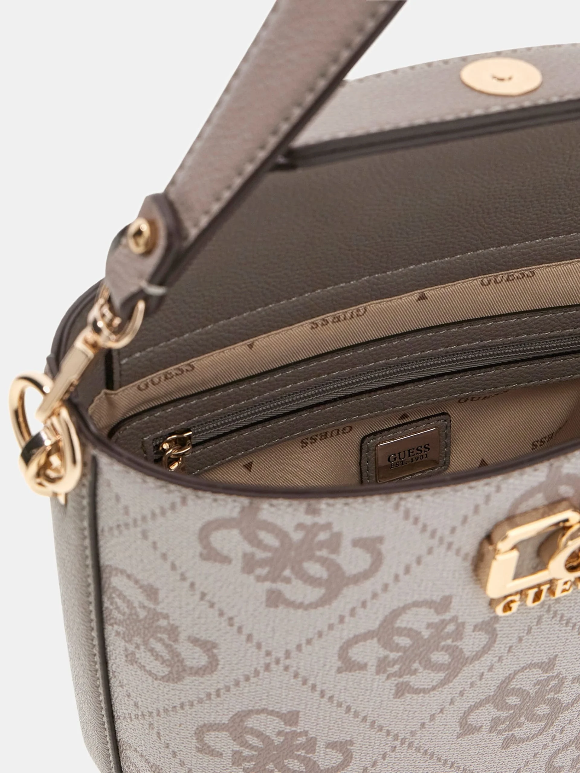 Guess Karnilla Logolu Büzgülü Kadın Krrem El Çantası HWOS9901010-DKO