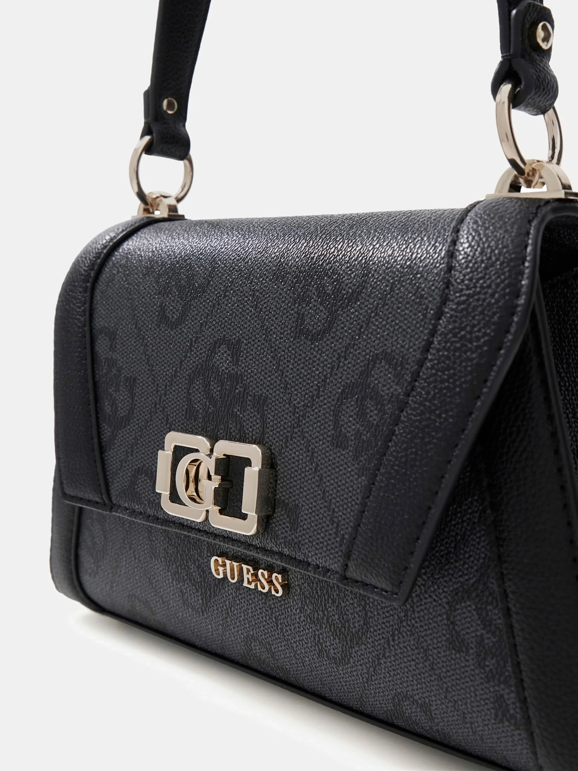 Guess Karnilla Logolu Kapaklı Omuz Kadın Antrasit El Çantası HWOS9901190-CLO