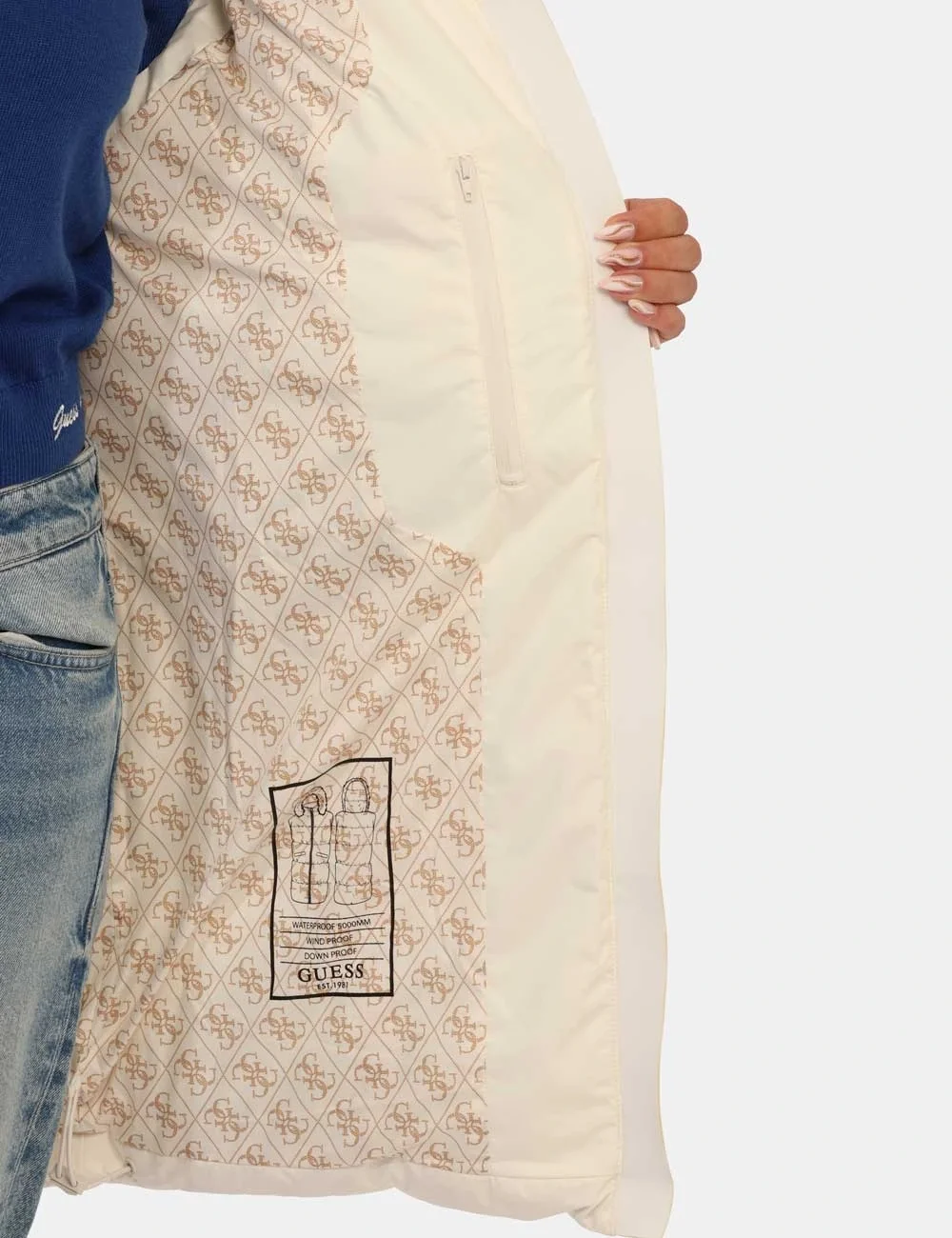 Guess Katrina Kadın Beyaz Yelek W5BL81W3282-G012