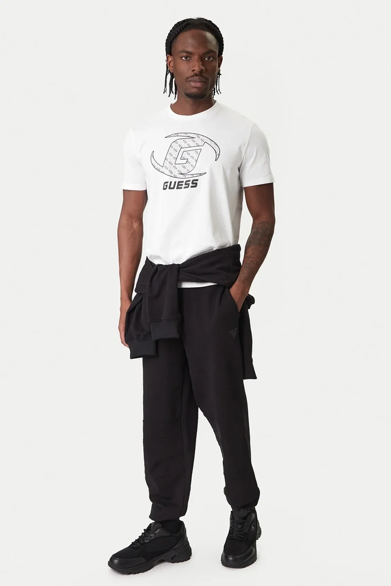 Guess Kele Bisiklet Yaka Kısa Kollu Erkek Beyaz T-shirt Z6RI06I3Z14-G011