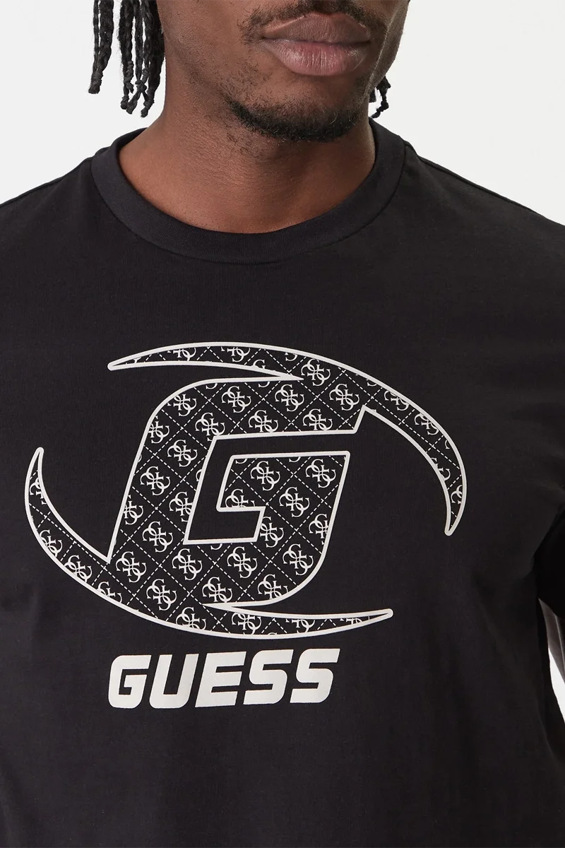Guess Kele Bisiklet Yaka Kısa Kollu Erkek Siyah T-shirt Z6RI06I3Z14-JBLK