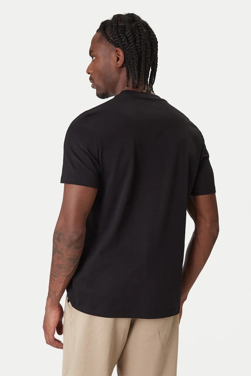 Guess Kele Bisiklet Yaka Kısa Kollu Erkek Siyah T-shirt Z6RI06I3Z14-JBLK