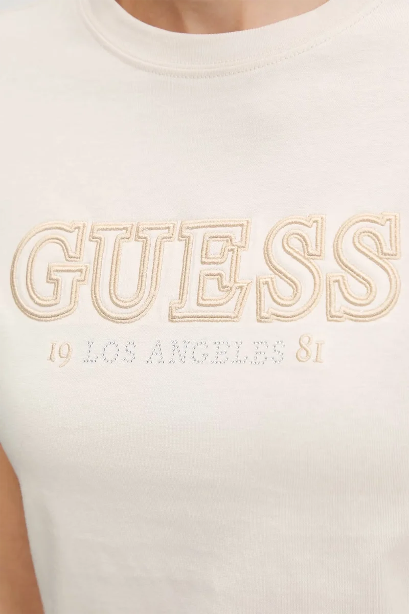 Guess Ketty Bisiklet Yaka Kısa Kollu Kadın Çok Renkli T-shirt V6RI10I3Z14-G1FV