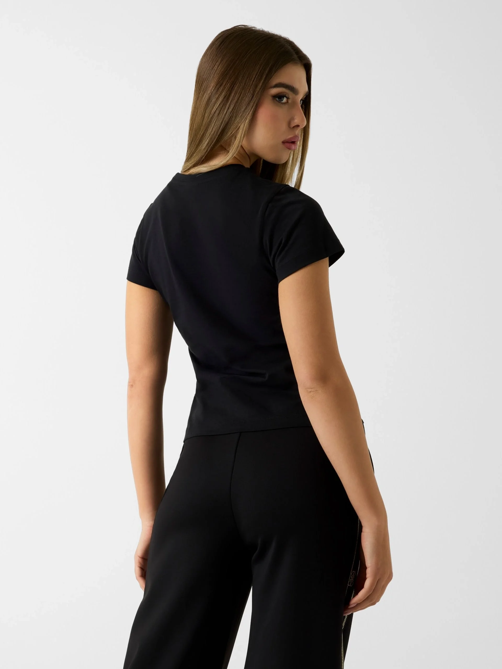 Guess Ketty Bisiklet Yaka Kısa Kollu Kadın Siyah T-shirt V6RI10I3Z14-JBLK