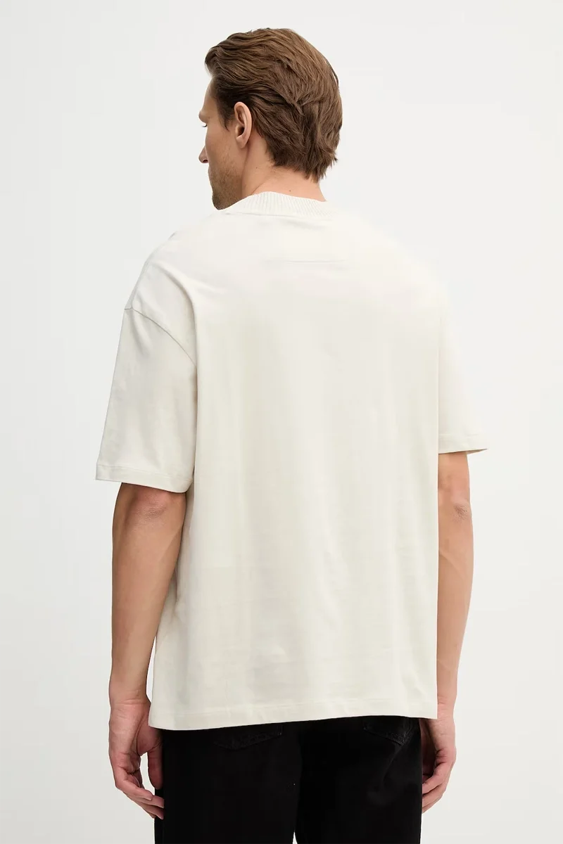 Guess Kısa Kollu Kontrast Yakalı Örgü Erkek Bej Top M6RP09KA260-A913