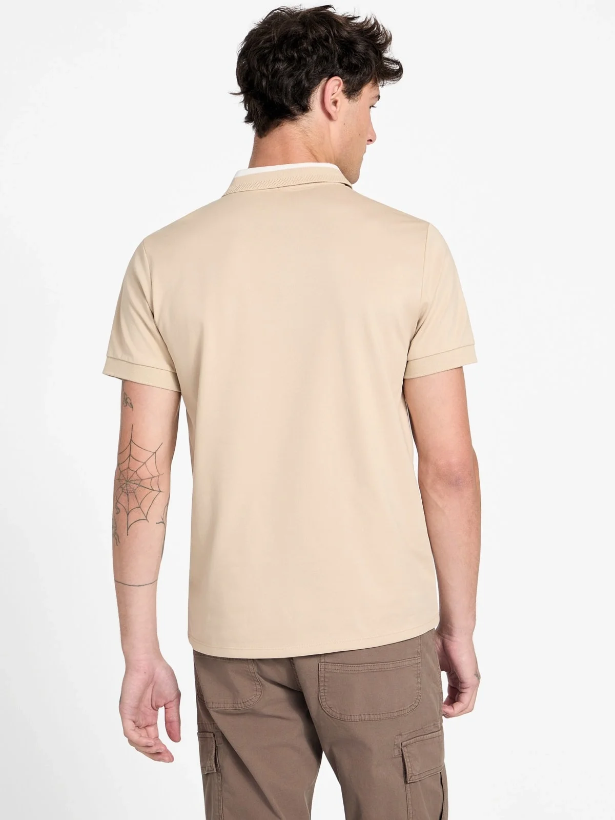 Guess Kısa Kollu Paul Guess Yakalı Polo Yakalı Erkek Kahverengi Polo T-shirt M6RP47KARS2-G1DR