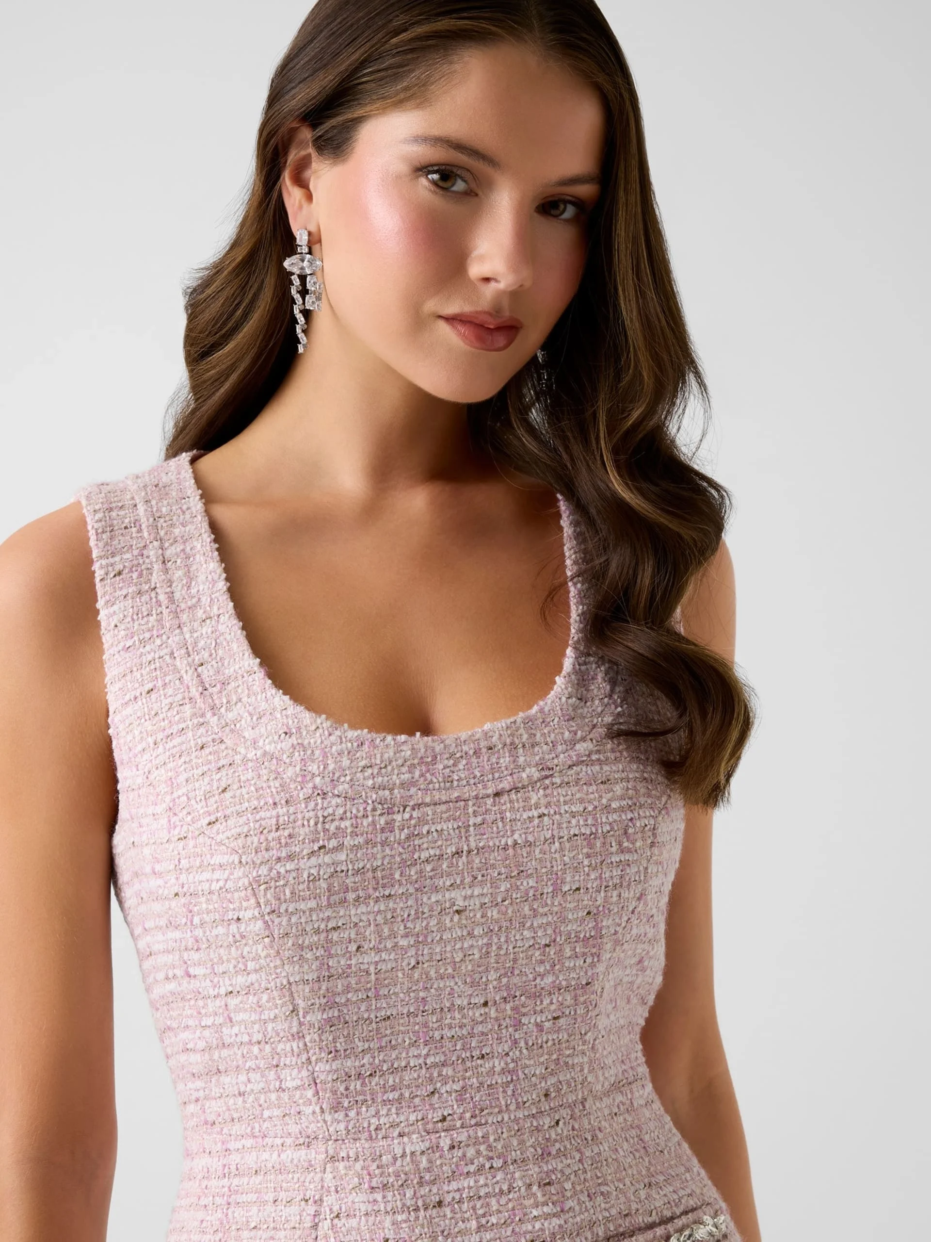 Guess Kolsuz Clotilde Tüvit Kadın PUDRA Elbise W6RK28WJ632-F6ZP