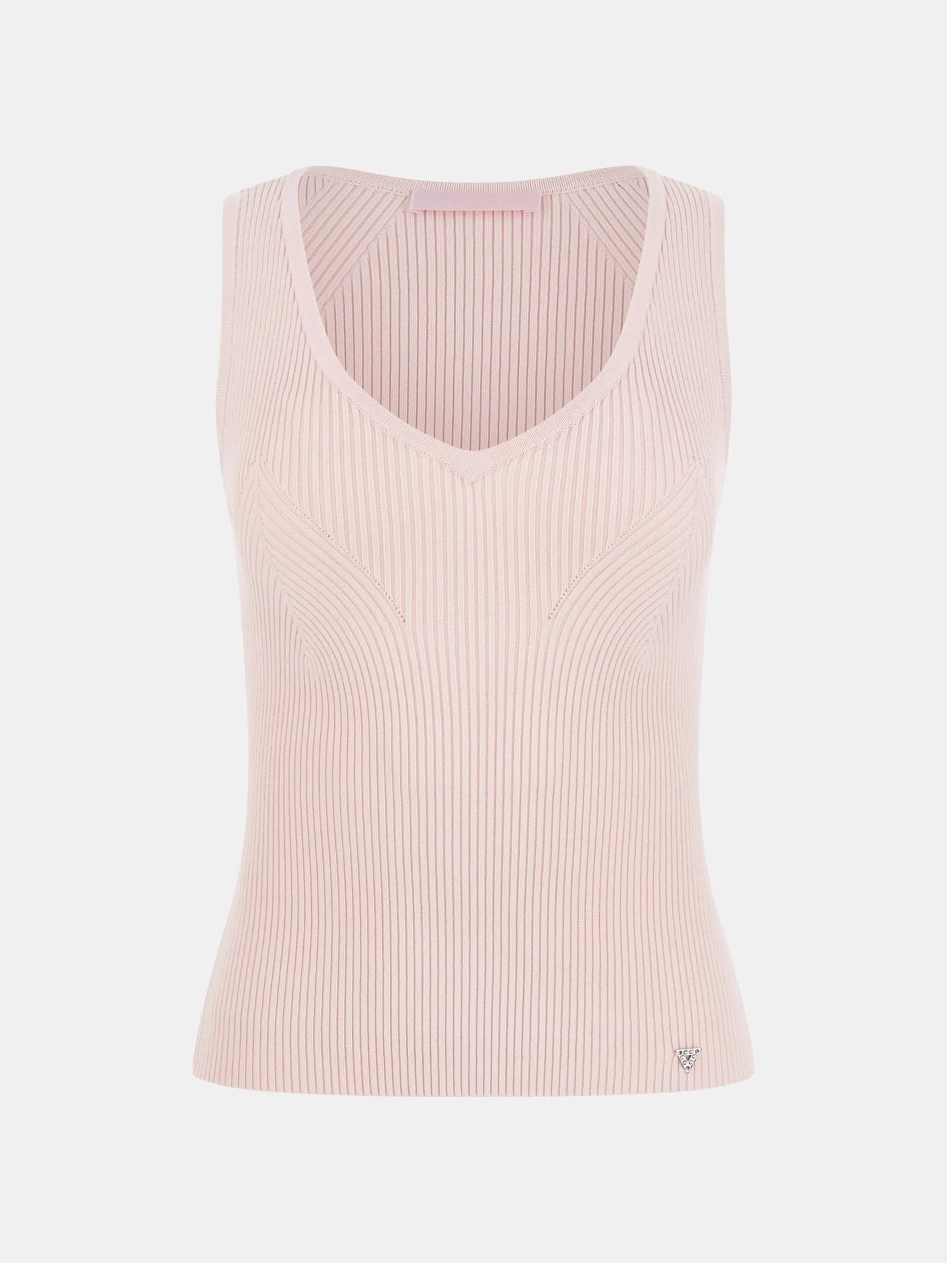 Guess Kolsuz V Yaka Stella Atlet Triko Kadın Pembe Triko W6RR36Z0132-A627